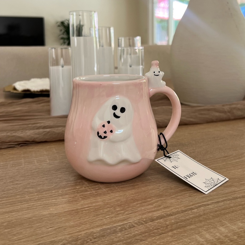 Cobwebs & Cauldrons Pink Ghost Mug new Halloween 💗💅🏼👻